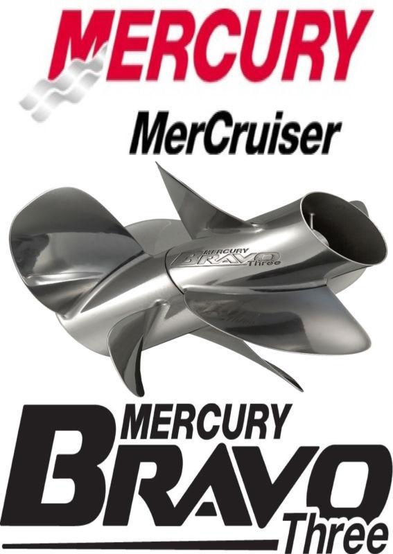 New oem mercury bravo iii propeller 48-8m8022459 13.75 x 26 rh ss 3 bl rear