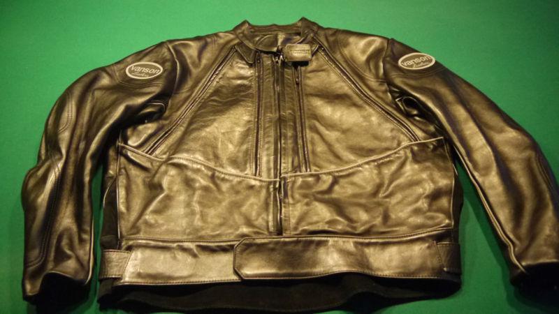 Vanson leathers night challenger motorcycle jacket - size 54
