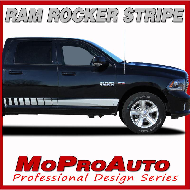 Dodge ram lower rocker panel vinyl graphics decals / 2012 3m pro stripes t32