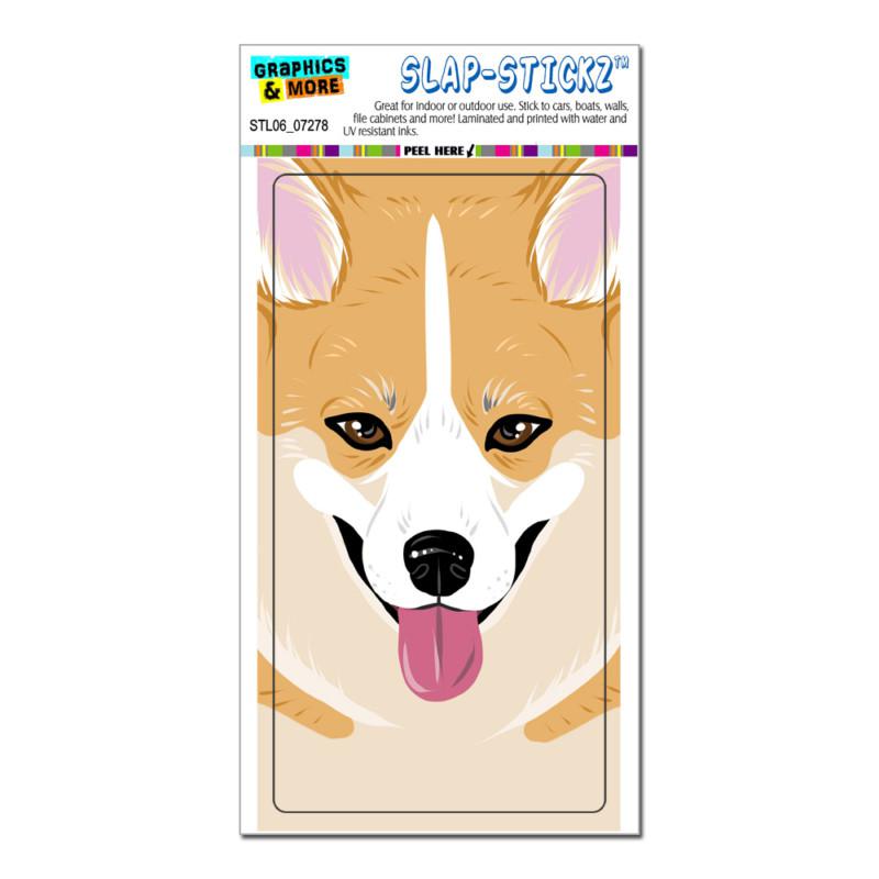 Pembroke welsh corgi - yellow dog pet full face - slap-stickz™ bumper sticker
