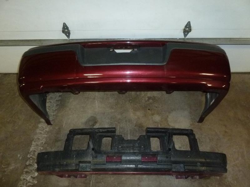 02 03 chevrolet impala maroon 203c complete rear bumper cover rebar foam #4955