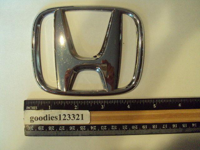 Honda chrome emblem #75700-s5b-0030 used 4 1/2" x 3 3/4"