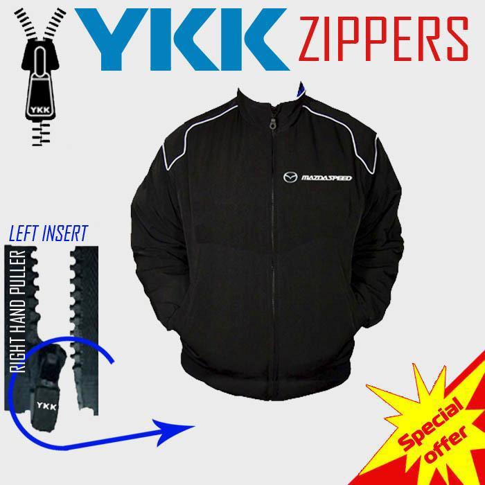 Mazdaspeed racing jacket coat rally bomber black all youth/adult sizes ykk zip