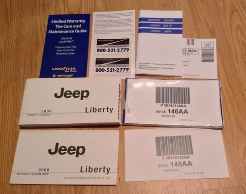 2008 08 jeep liberty owners manual guide book set