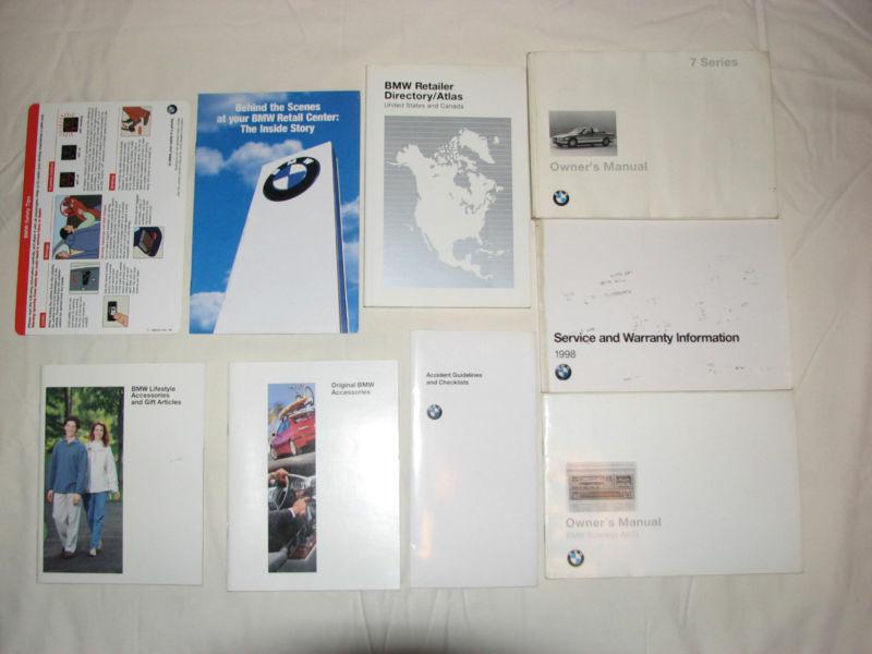 1998 bmw 7 series owners manuals w/ case