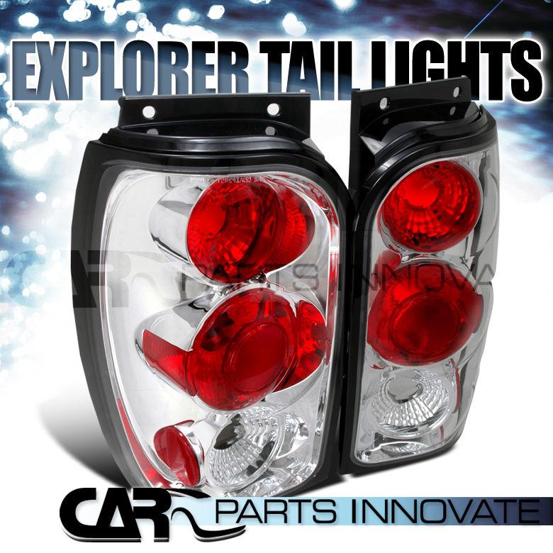 98-01 explorer mountaineer tail lights rear brake lamp altezza chrome