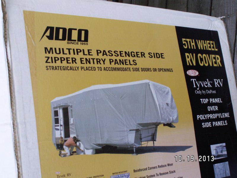 Adco 5th wheel 2854 tyvex cover 28'1" to 31' extra zip areas water resistant top
