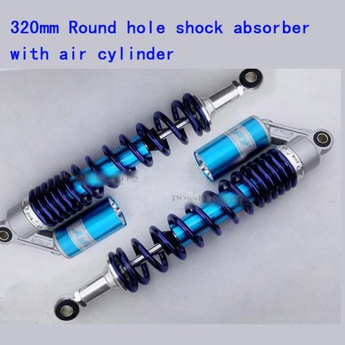 Blue and purple 320mm round hole air shock absorber replacement for motorcycle