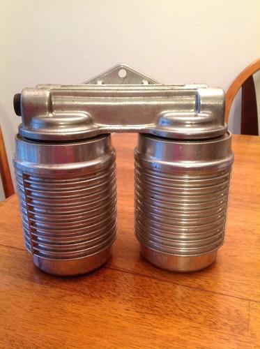 Stilko beehive aluminum oil filter canister 2 vintage rat hot rod motorcycle fin