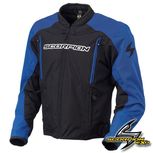 Scorpion exowear torque motorcycle jacket blue 2xl xx-large