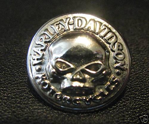 Harley-davidson motorcycle skull vest jacket pin 