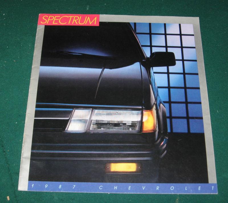 1987 chevy spectrum dealer sales brochure; sedan; hatchback coupe; 16 pgs