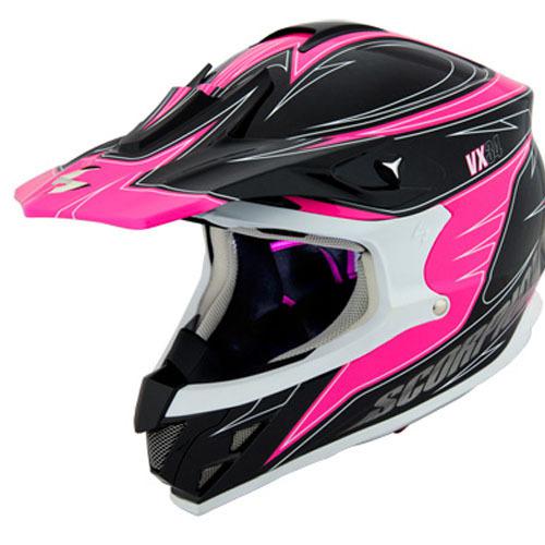 Scorpion vx-34 spike motocross helmet pink black size x-small