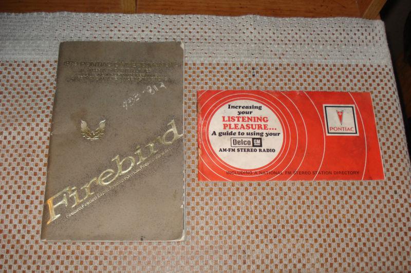 1979 pontiac firebird owners manual original glove box book nr trans am!!!!!