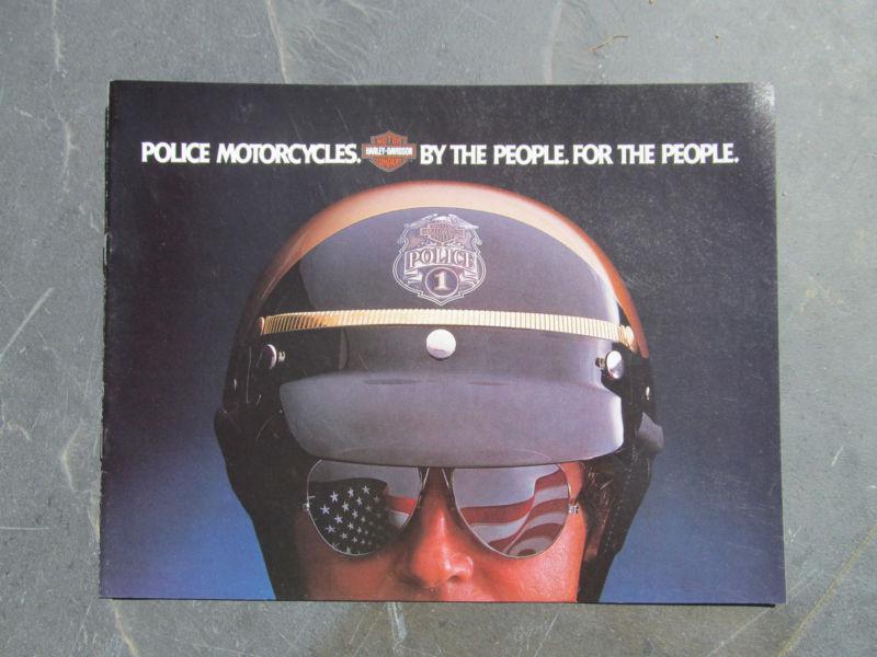 1982 harley police motorcycle sales brochure shovelhead sidecar chp 