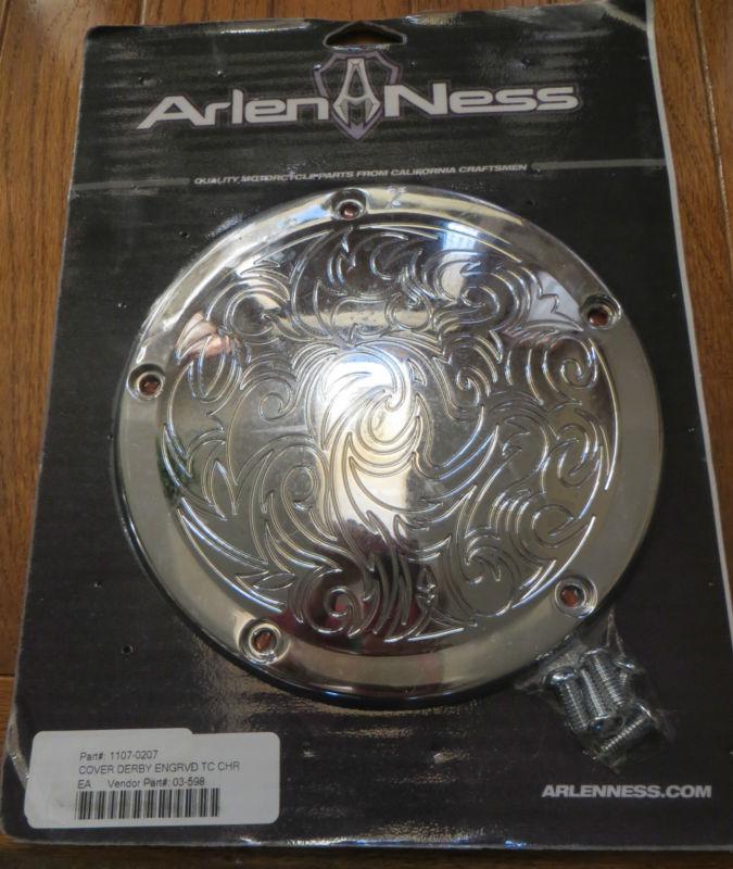 New! arlen ness cover derby-chrome/engraved # 03-598/ for '99-12 big twin models