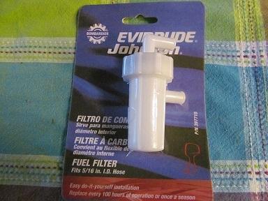 Evinrude johnson omc 5/16" fuel filter 397715