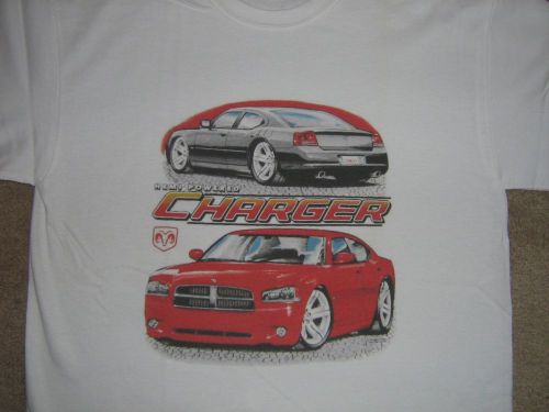 Charger t-shirt ~ hemi ~ red  and gray dodge charger