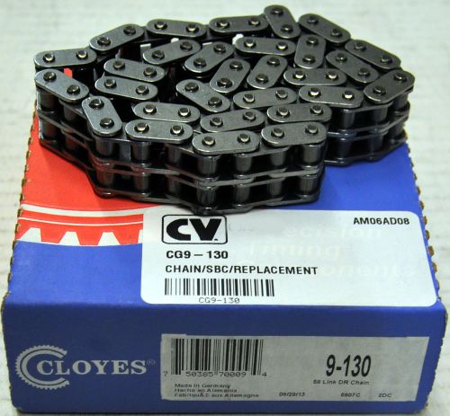 Cloyes gears 9-130 hex a just true roller timing chain double roller sb chevy