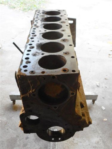 Chevy 235 engine cylinder block with main caps 3738307 standard bore