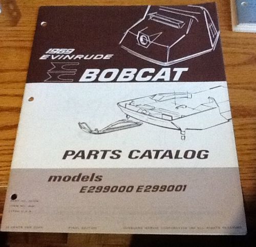 1969 evinrude bobcat snowmobile parts catalog e299000