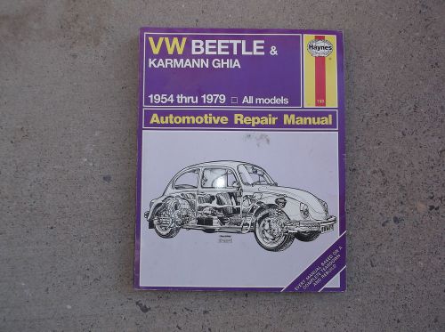 Haynes vw beetle and karmann ghia 1954 thru 1979 used