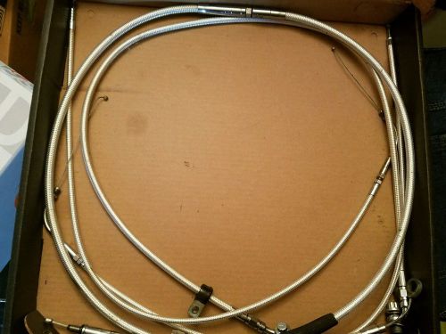Throttle/idle, brake and clutch cable kit harley super glide