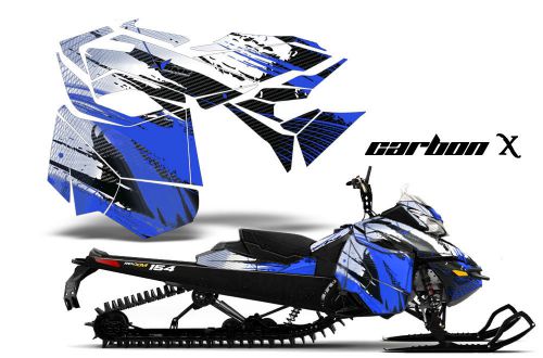 Ski doo rev xm graphic kit amr racing snowmobile sled wrap decal carbon blu 2013