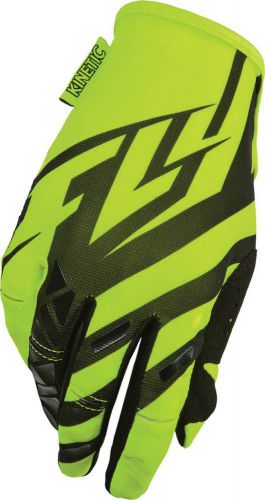 New fly-racing kinetic race youth gloves, hi-vis/black, xs