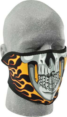 Zanheadgear neoprene half mask burning skull - wnfm061h