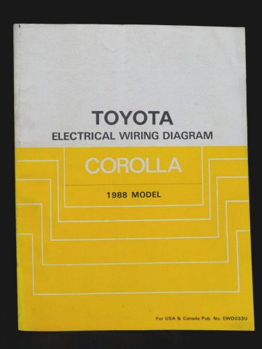 1988 * toyota corolla  ** oem ** factory dealership electrical wiring manual