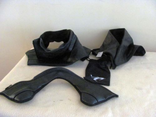 Lot of black leather motorcycle /snowmobile neck warmers