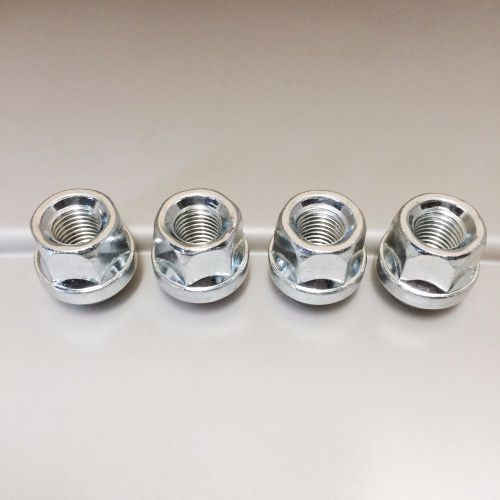 Set of (4) acorn conical lug nut 12mm x 1.5 rh chrome open end bulge 3/4&#034;