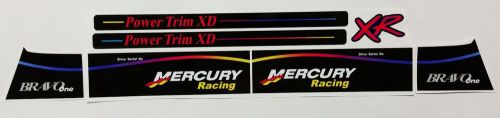 Mercury decals mercury mercruiser bravo one racing xr with ram decal 8 piece set