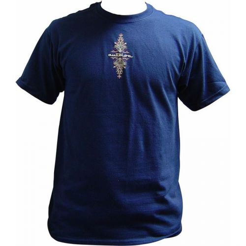 Autoloc medium navy blue short sleeve pinstripe t shirt style 12x motor tshirt