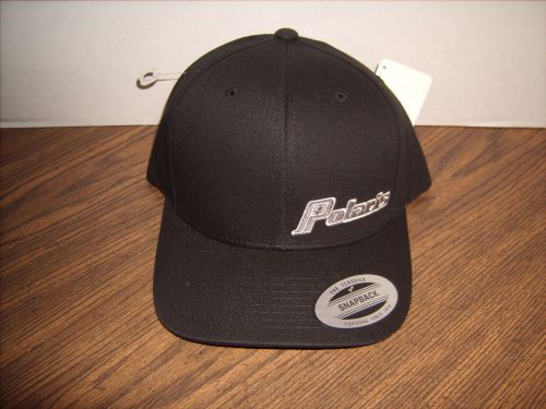 Polaris racing black team baseball hat cap snapback one size new