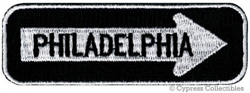 Philadelphia road sign biker patch embroidered iron-on motorcycle vest emblem