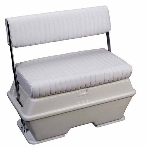 Moeller deluxe permanent swing back cooler or livewell boat seat (72-quart)