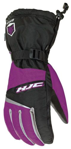 Hjc black/purple womens storm snow gloves snowmobile