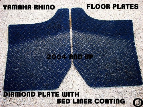 Yamaha rhino diamond plate floor boards 2004 to 2013-- black &#034;rubber coated&#034;