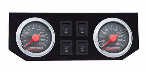 Air ride suspension dual needle gauges panel 200psi 4 rocker switch control fbss