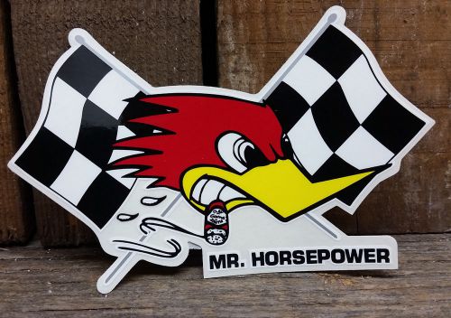 Clay smith checkered flag decal hot rod retro vtg gasser racing roadster sticker