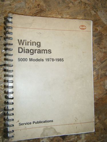 1978-85 audi 5000 models factory wiring diagrams manual service shop repair