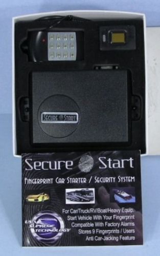 * secure start fingerprint biometric vehicle starter security system alarm new *