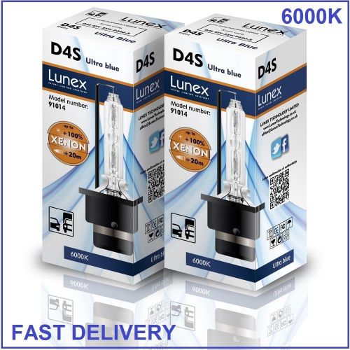 2 x d4s genuine lunex xenon bulb replacement for philips , ge or osram  - 6000k