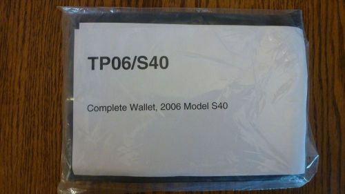 2006 volvo s40 owners manual new complete wallet set