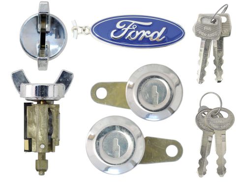 Ford 1981-91 - f150, f250  p/u - ignition &amp; door lock cylinders with keys - new