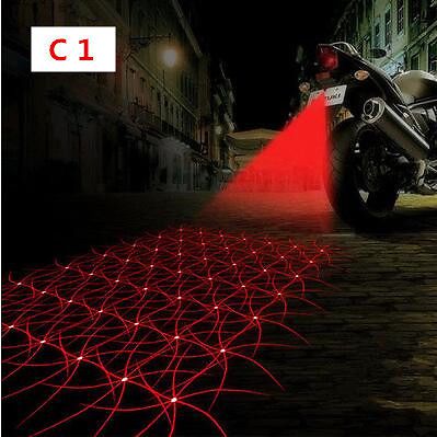 Universal laser safety anti collision rear motorcycle decorative fog light lamp