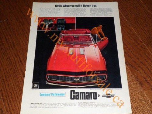 1967 chevrolet camaro #3 article / ad