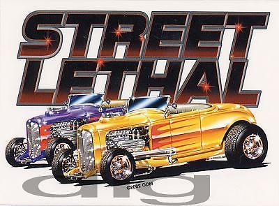 Street lethal 1930&#039;s hot rod racing discontinued rare sticker toolbox decal odm